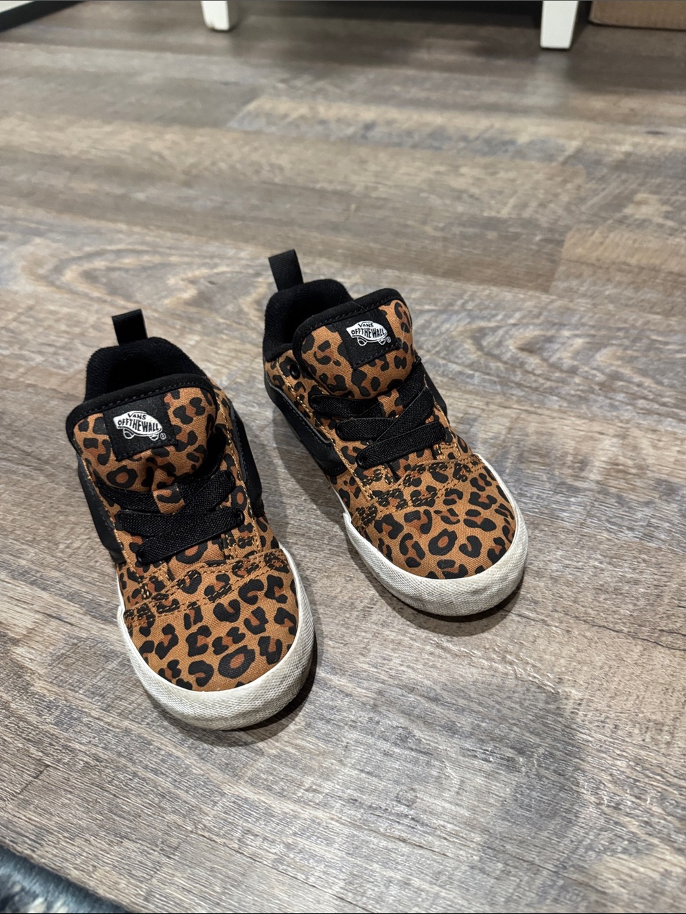 Vans Kids Leopard Print Low-Top Sneakers - Brown/Black